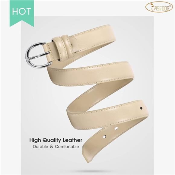 JASGOOD Leather Belt for Jeans Pants Plus Size Western Design Belt Alloy Buckle main image 5